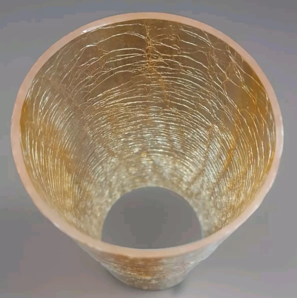 Vintage Cylinder Peach Crackle Glass Hurricane Chimney Shade 8.5" x 3.5" - Picture 2 of 7